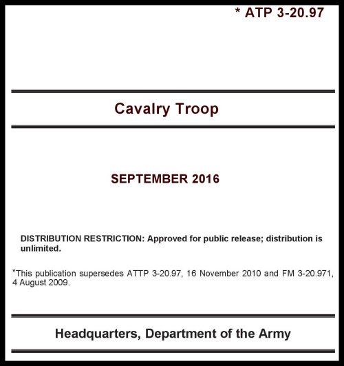 ATP 3-20.97 Cavalry Troop - 2016 - Mini size - Click Image to Close